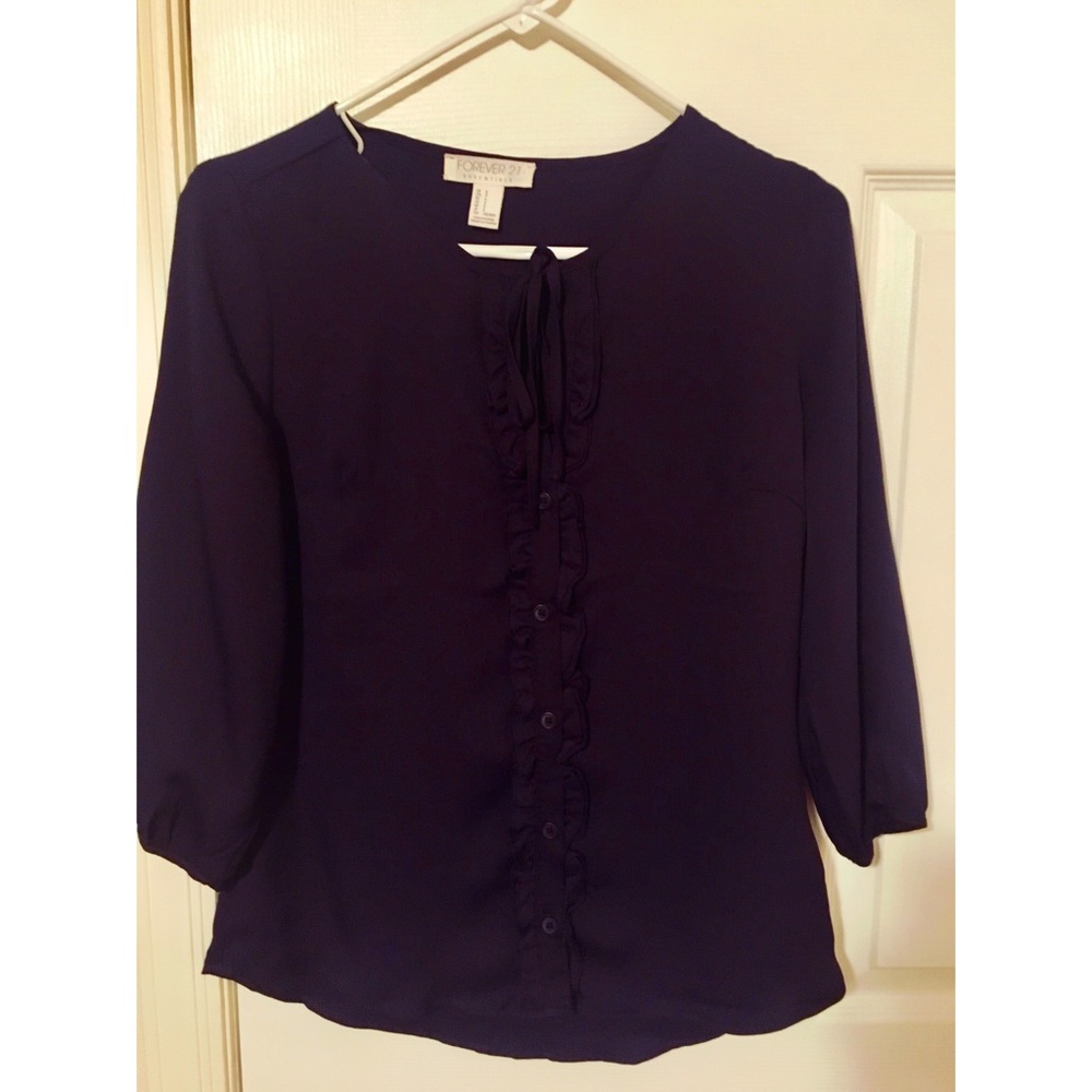 Ruffled Button Down Blouse